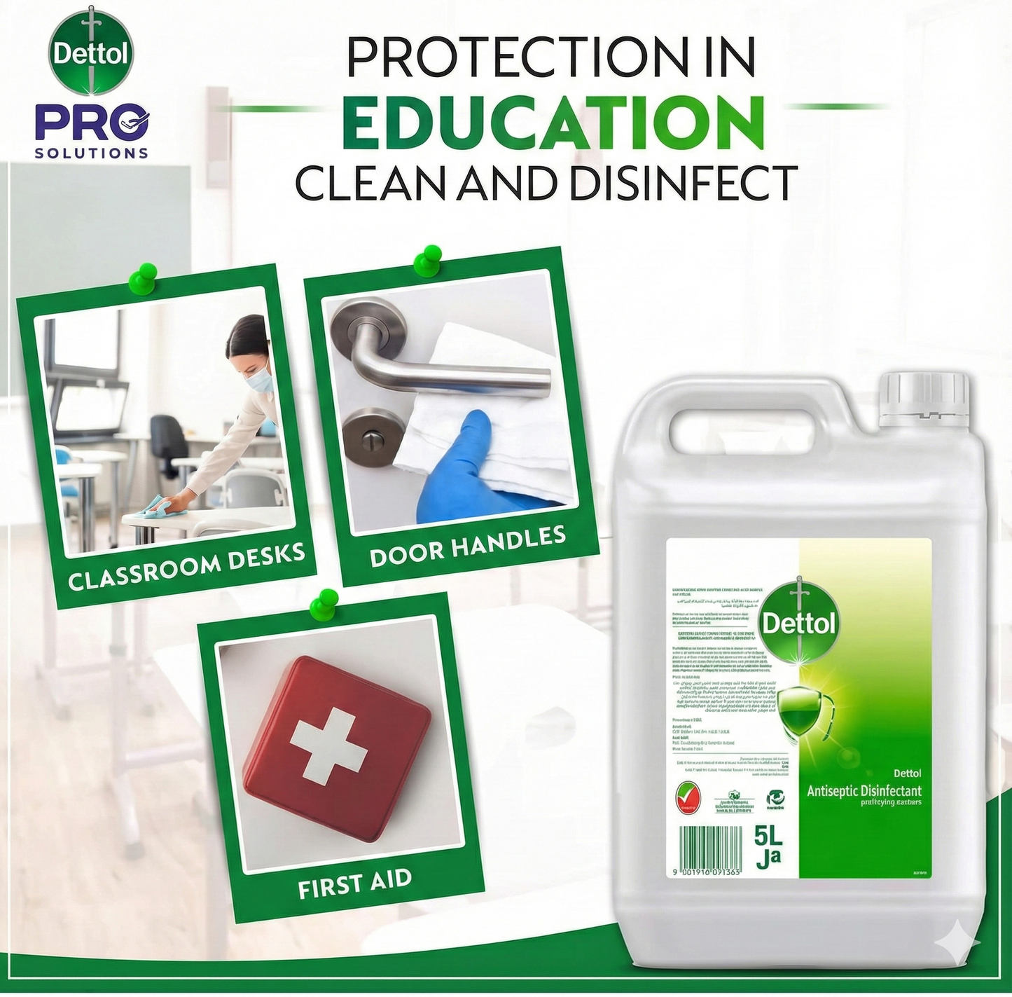Dettol Antiseptic Antibacterial Disinfectant Liquid, 5L